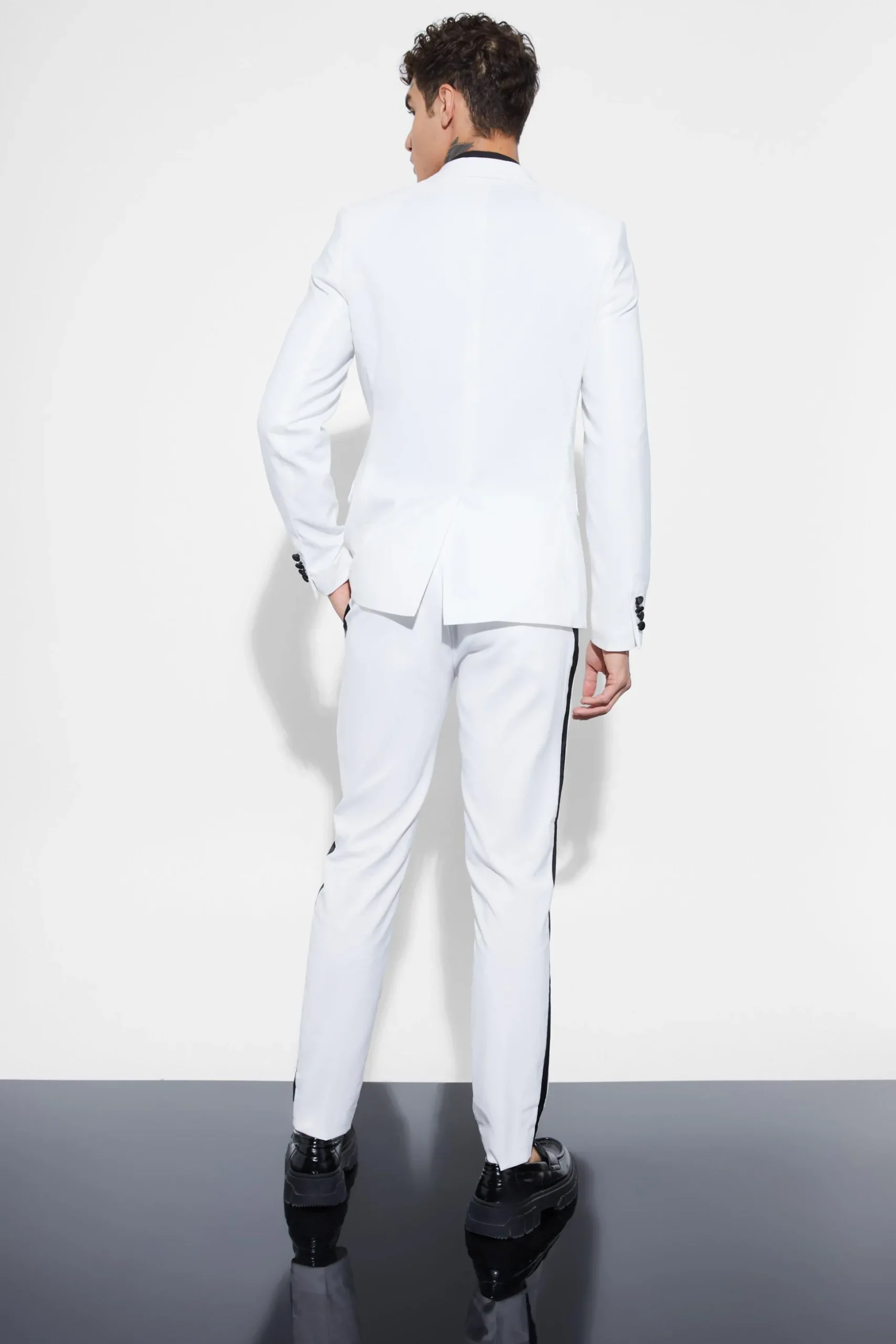 Skinny Tuxedo Single Breasted Suit Jacket | BoohooMAN UK