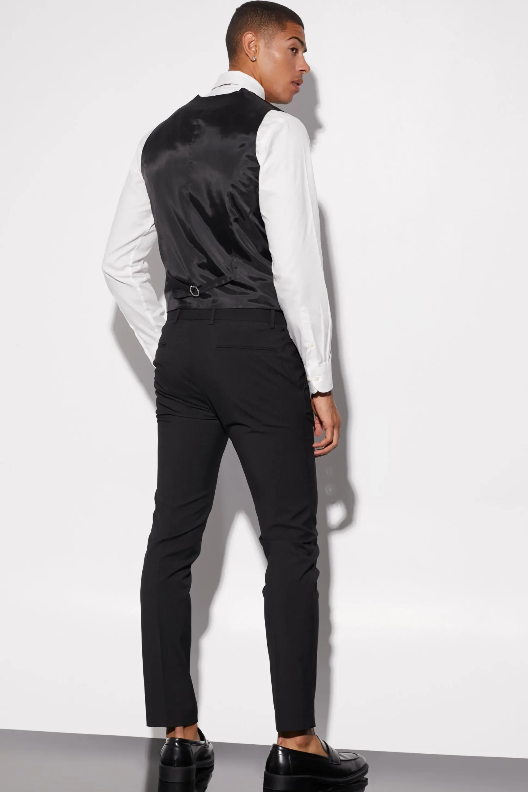 Skinny Tuxedo Waistcoat | BoohooMAN UK