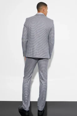 Slim Check Suit | BoohooMAN UK