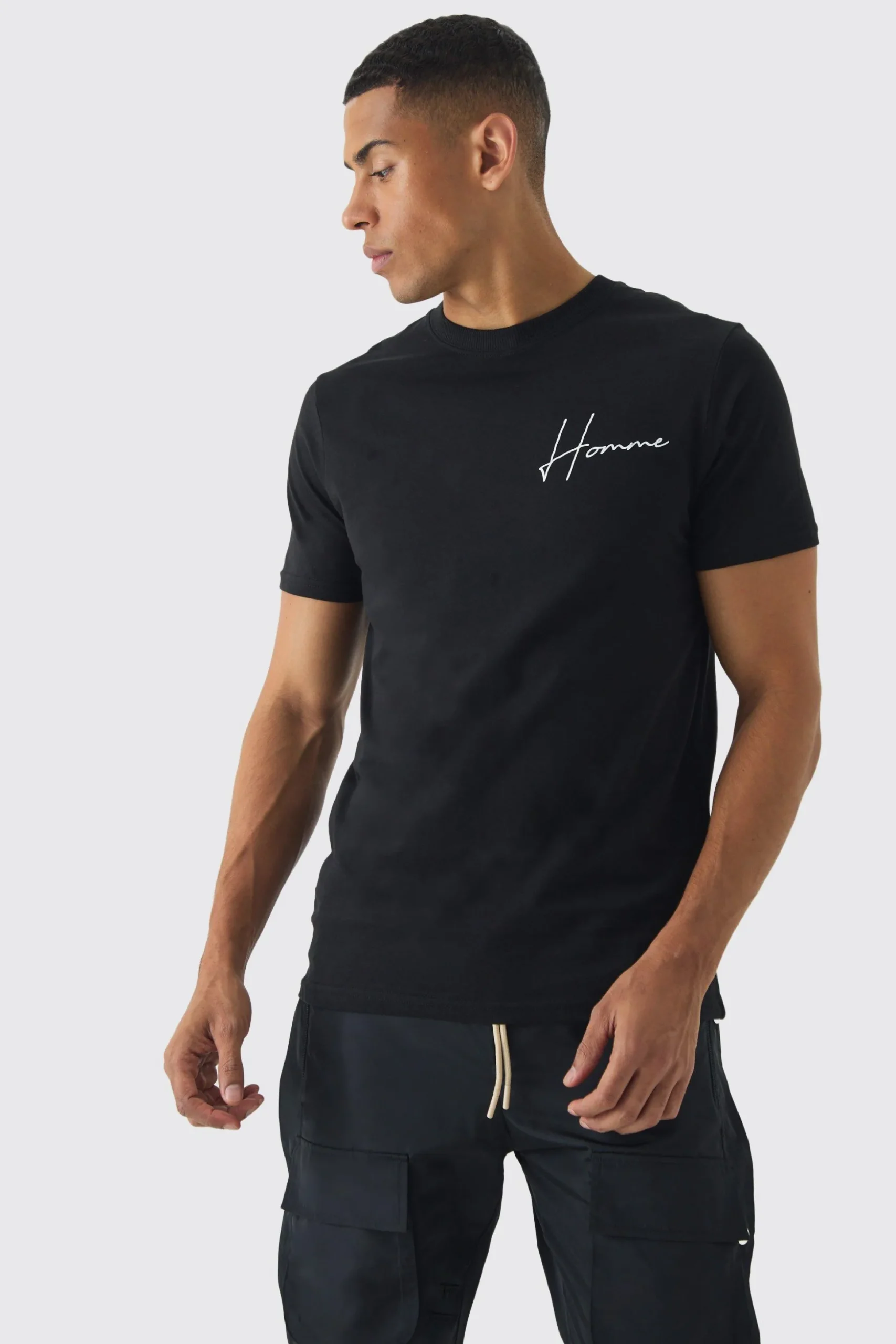 Slim Dove Back Print T-Shirt | BoohooMAN UK