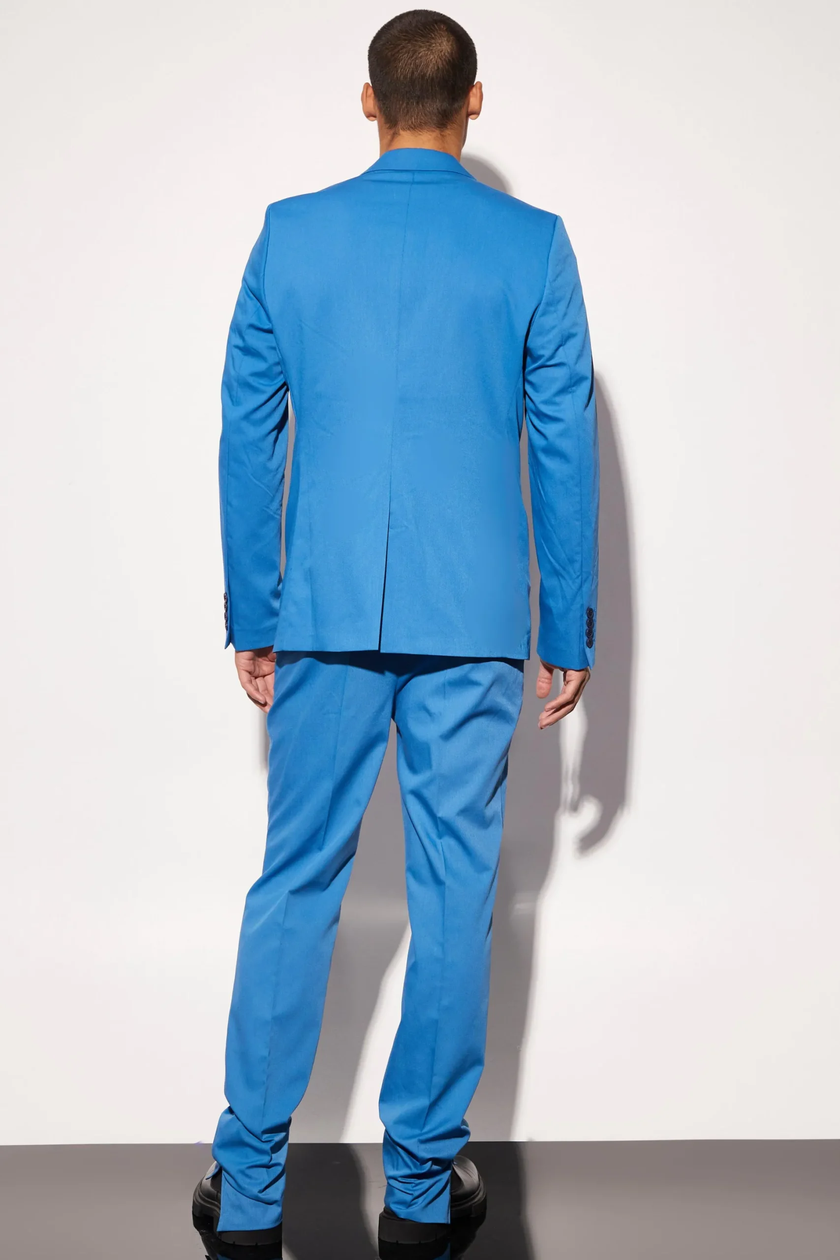 Slim Fit Curved Seam Detail Suit Jacket | BoohooMAN UK