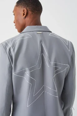 Slim Fit Embellished Suit | BoohooMAN UK
