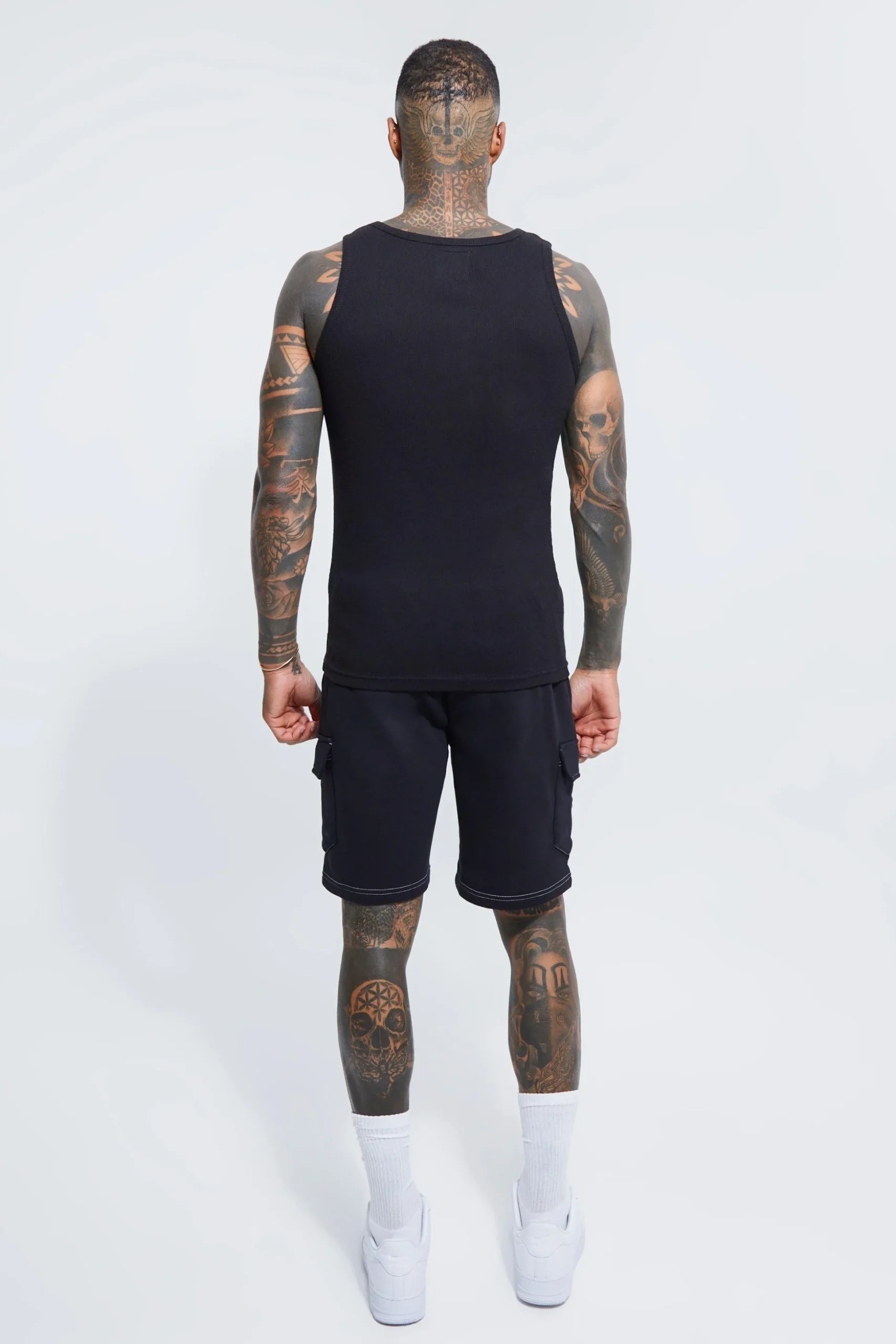 Slim Fit Ribbed Vest | BoohooMAN UK