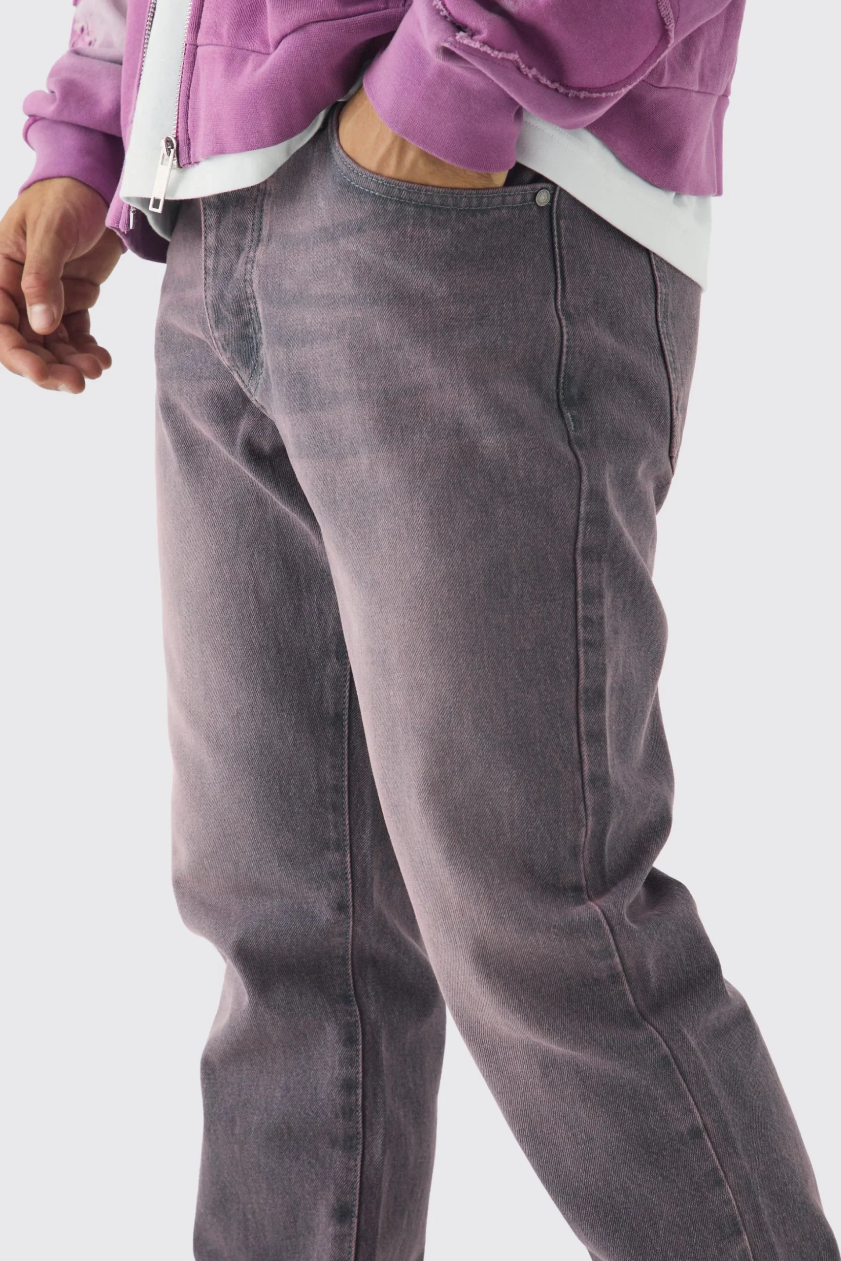 Slim Fit Washed Tinted Jeans | BoohooMAN UK