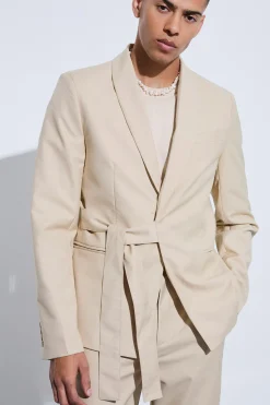 Slim Fit Wrap Tie Suit | BoohooMAN UK