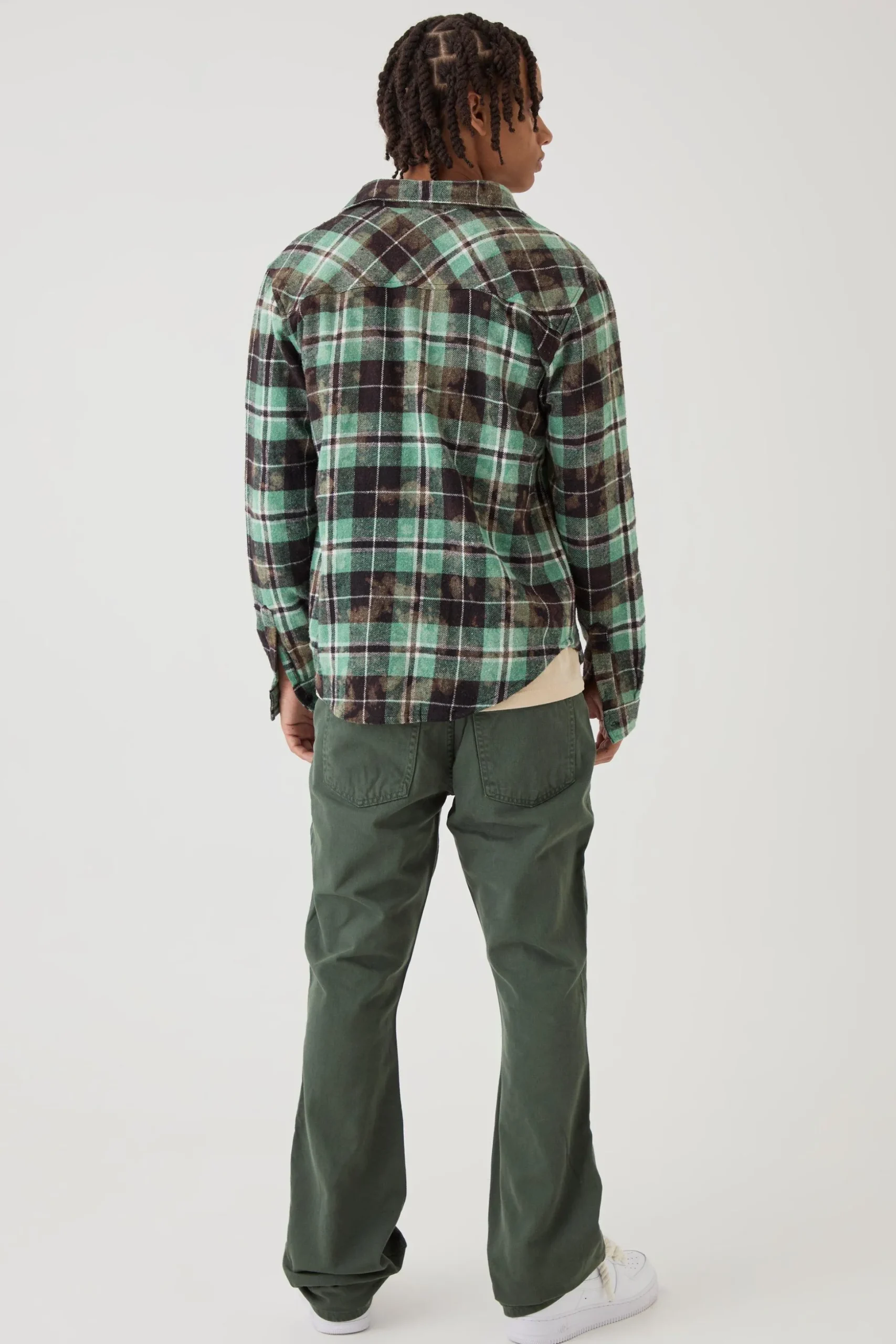 Slim Flared Panelled Jeans | BoohooMAN UK
