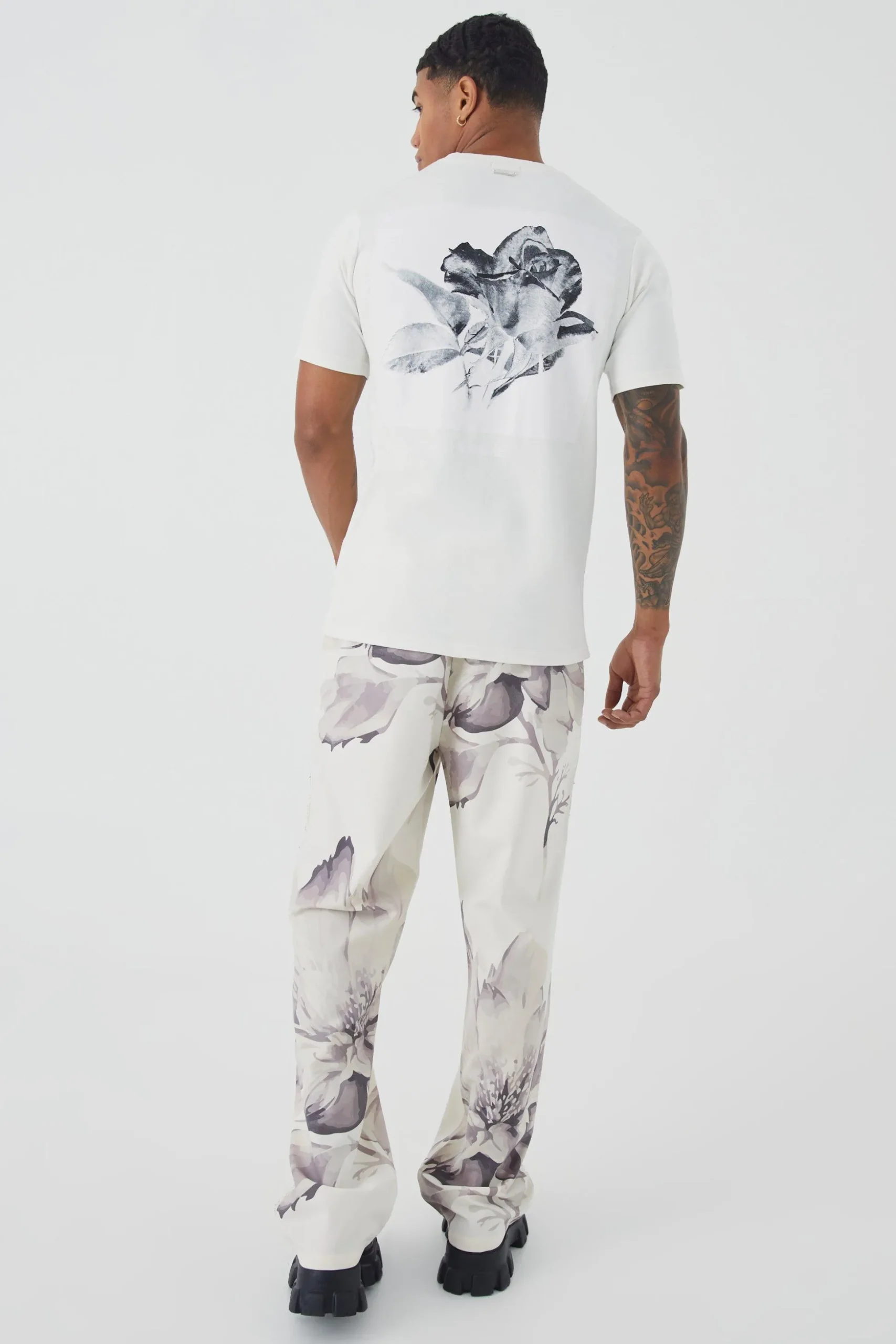 Slim Heavyweight Interlock Homme Graphic T-shirt | BoohooMAN UK