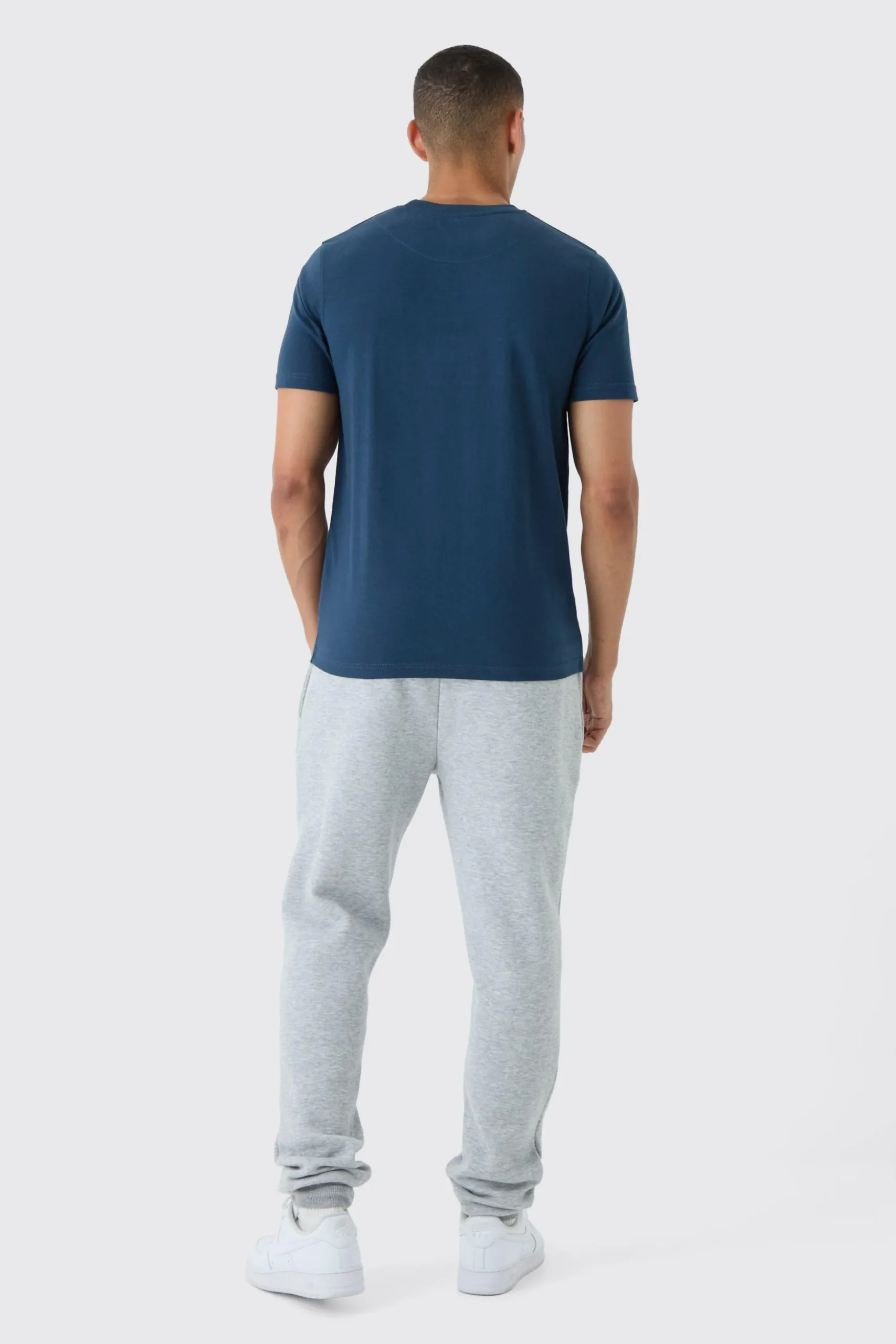 Slim Homme Script Colour Block T-shirt | BoohooMAN UK