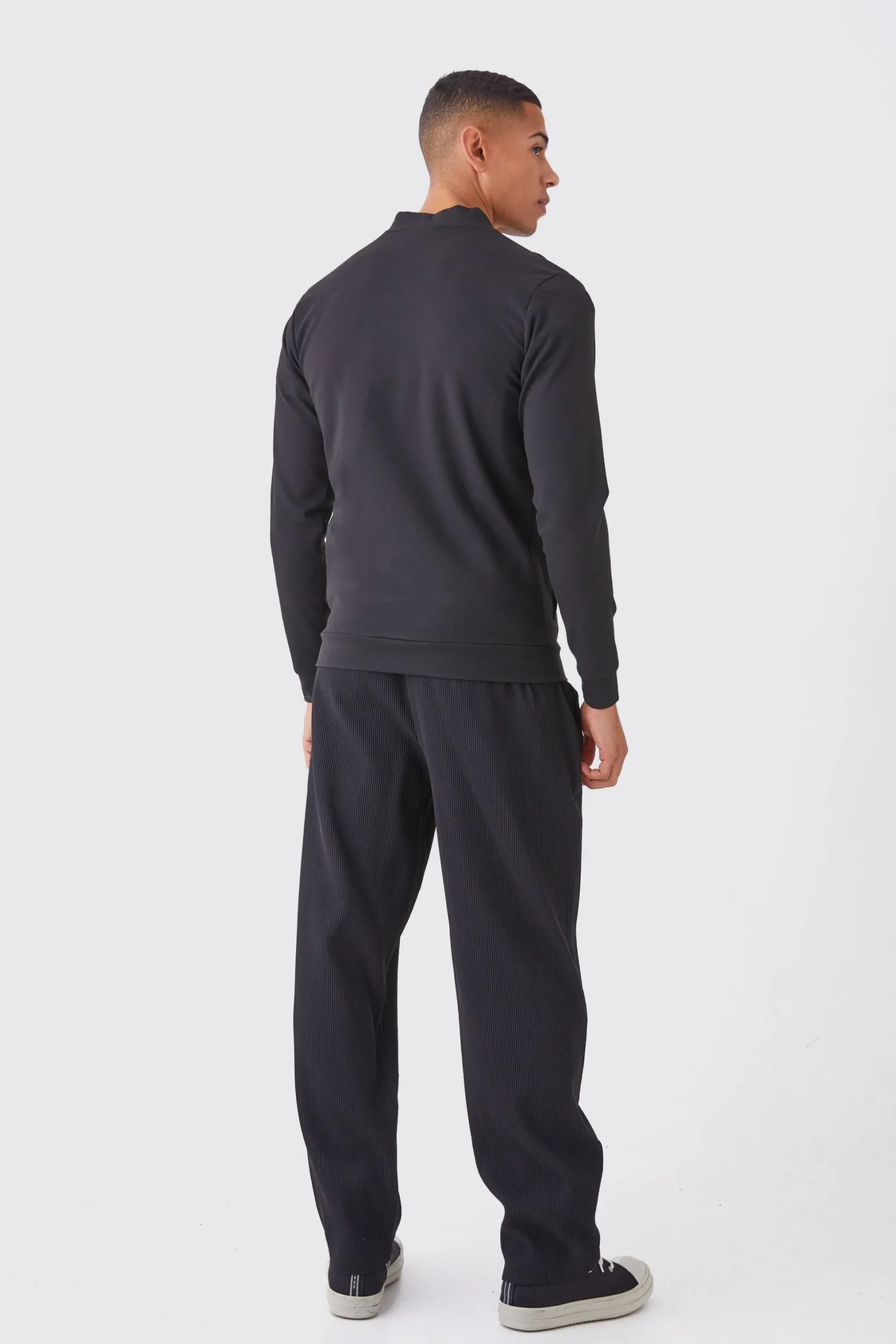 Slim Interlock Bomber Jacket | BoohooMAN UK