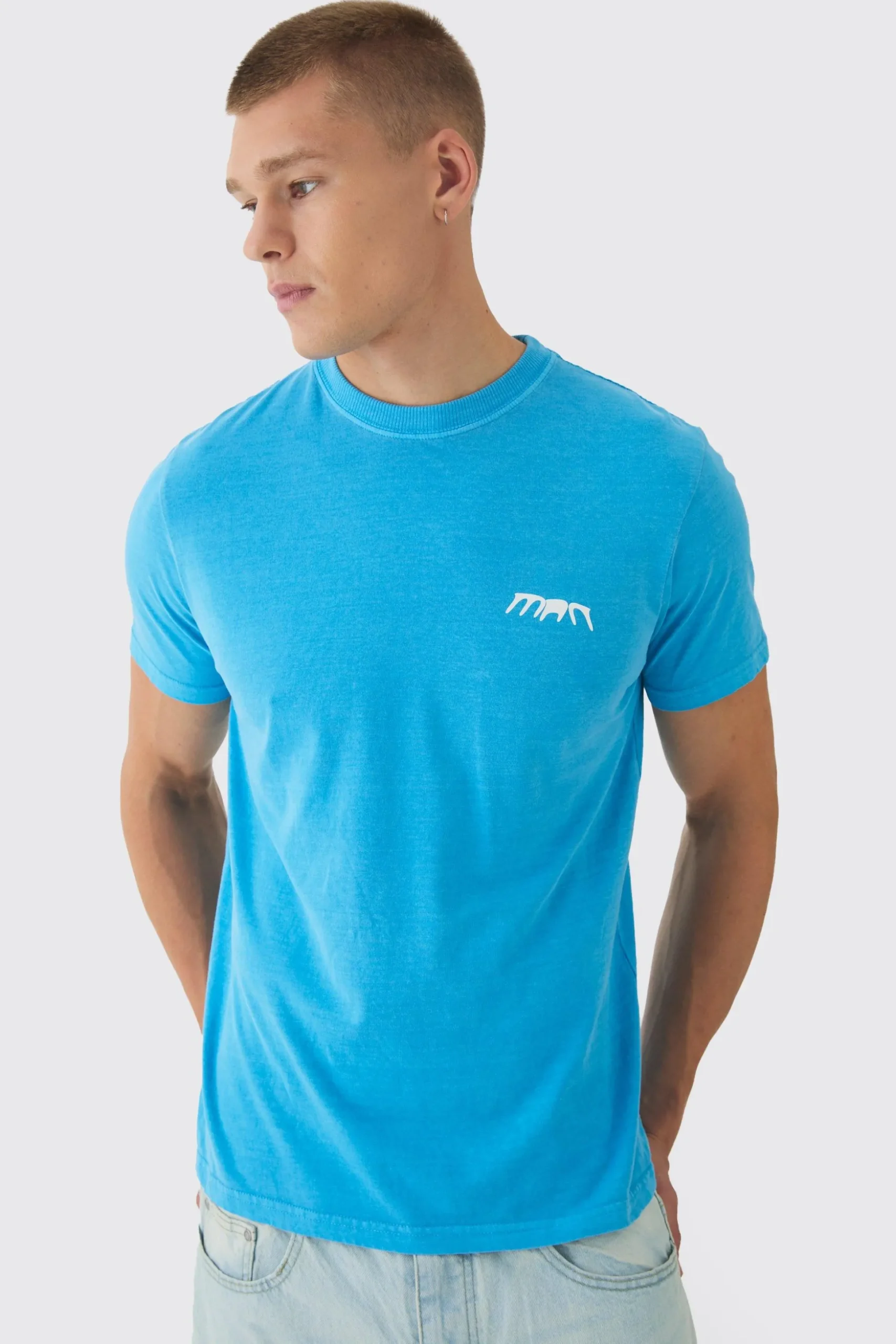 Slim Man Print T-Shirt | BoohooMAN UK