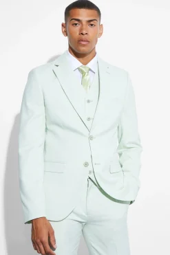 Slim Micro Texture Suit Jacket | BoohooMAN UK