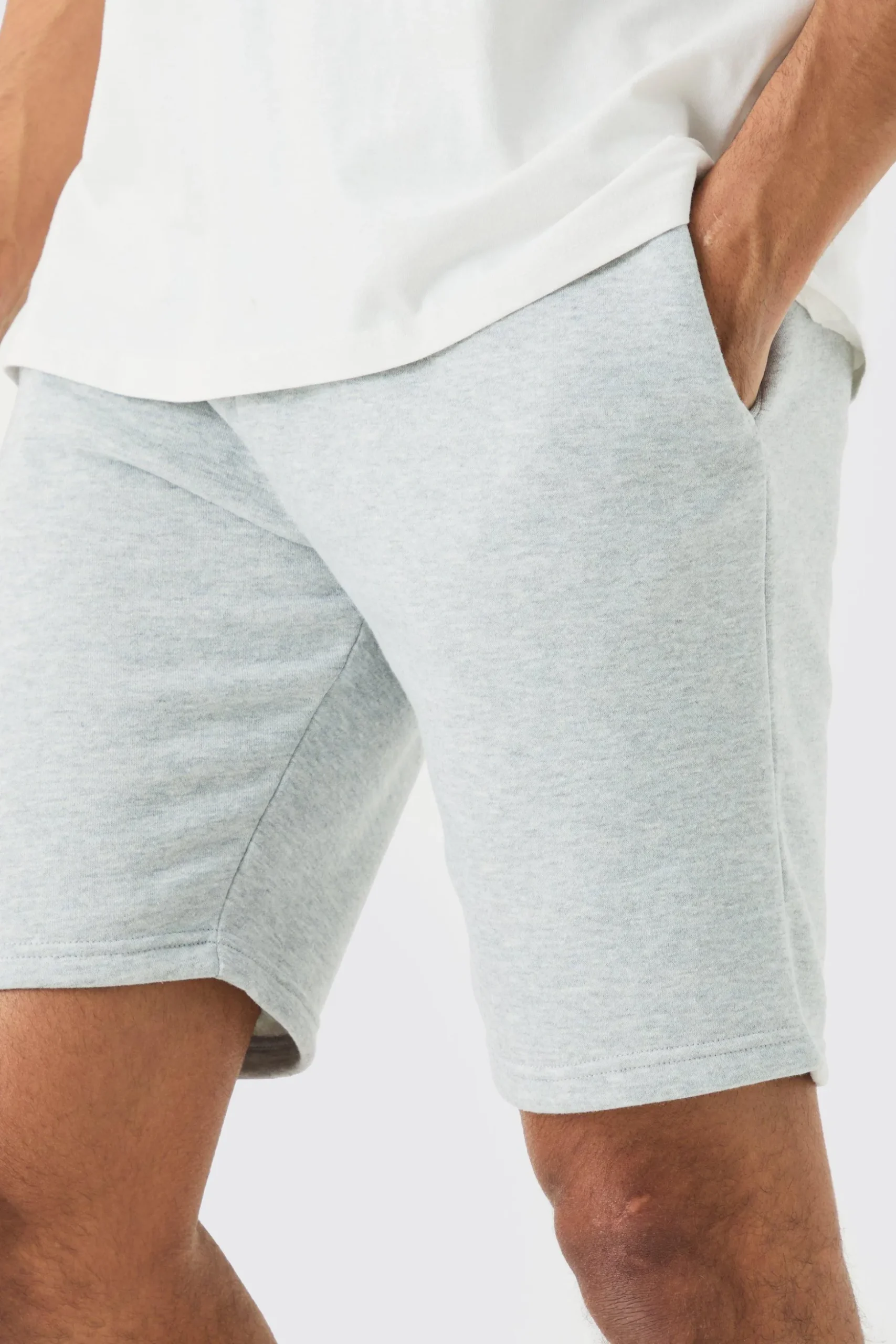 Slim Mid Length Jersey Short | BoohooMAN UK