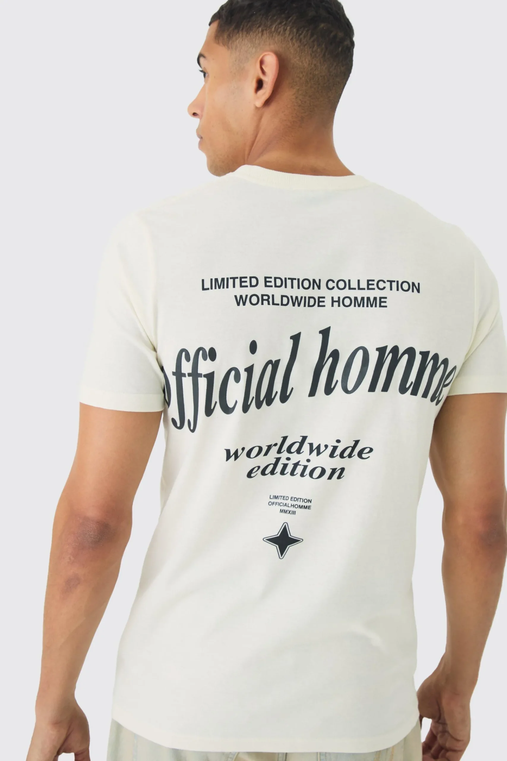 Slim Official Homme High Build Print T-Shirt | BoohooMAN UK