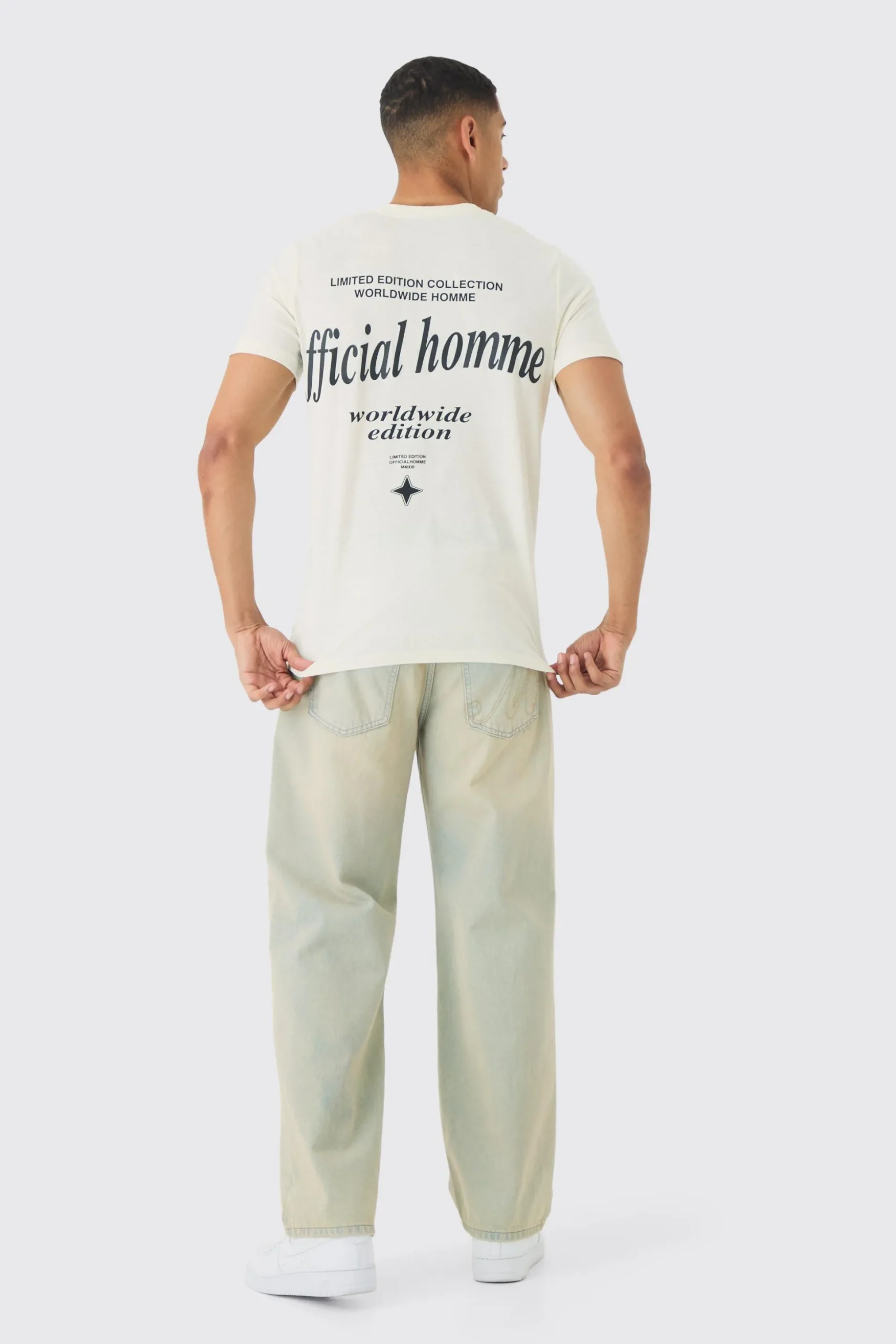 Slim Official Homme High Build Print T-Shirt | BoohooMAN UK
