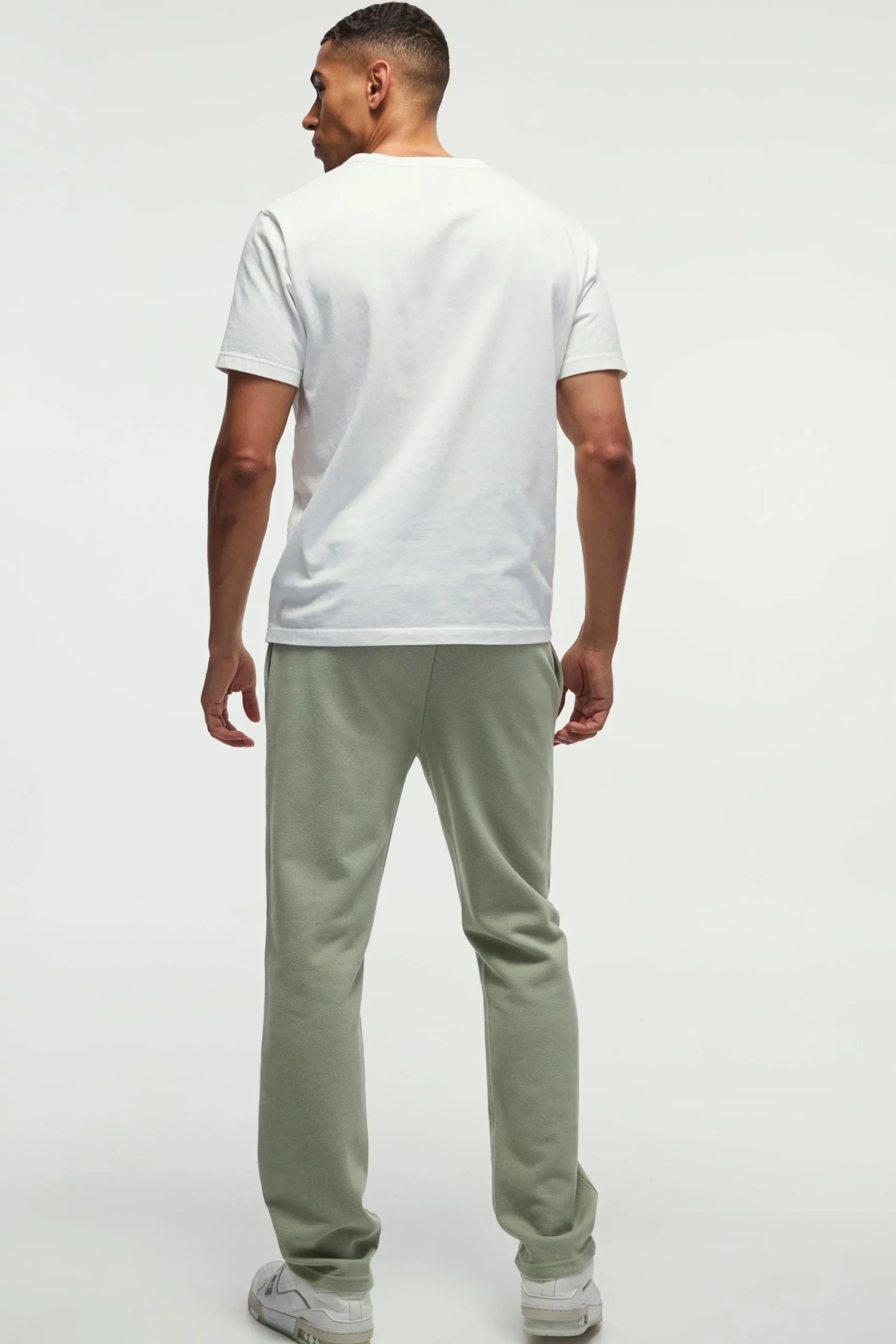 Slim Pique Jogger | BoohooMAN UK