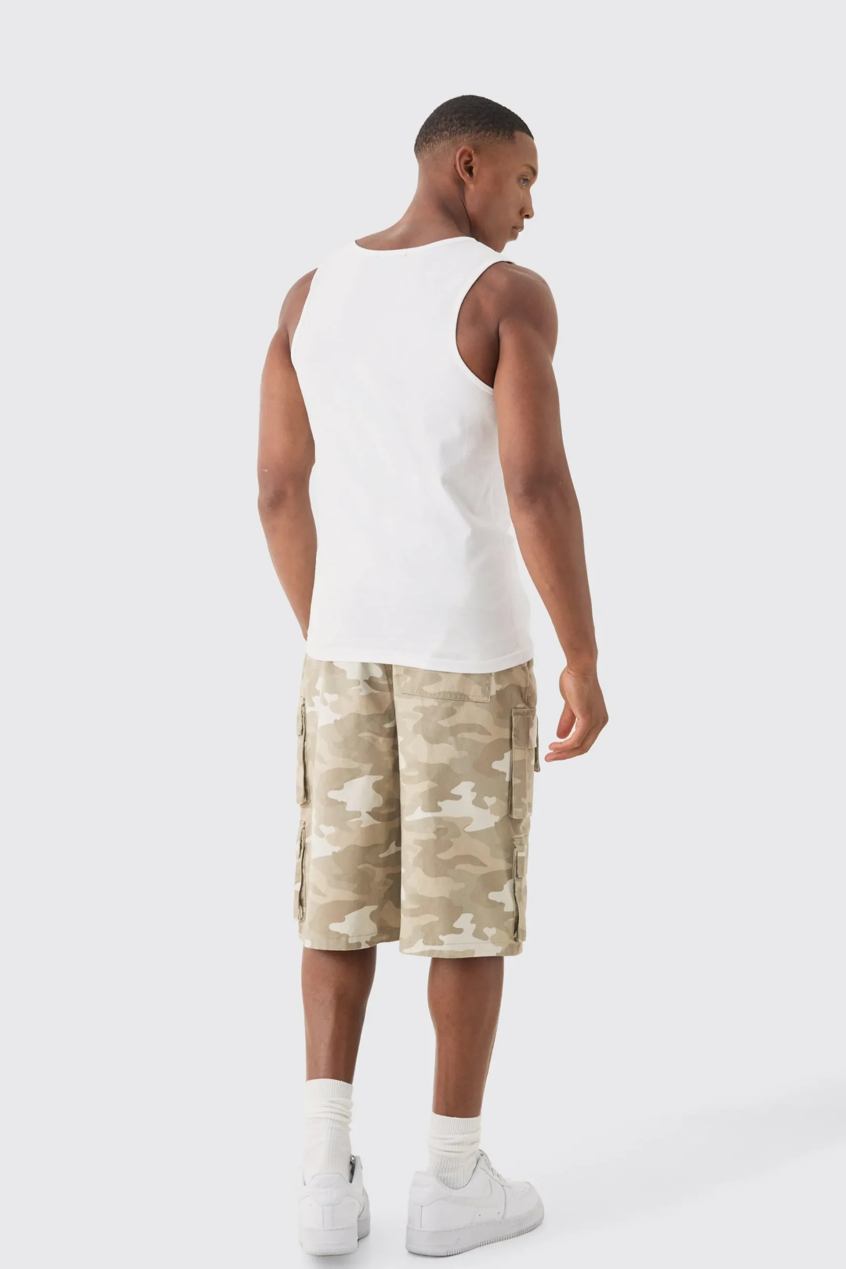 Slim Rib Contrast Panel Vest | BoohooMAN UK