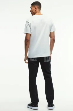 Slim Rigid Ripped Bandana Detail Jeans | BoohooMAN UK