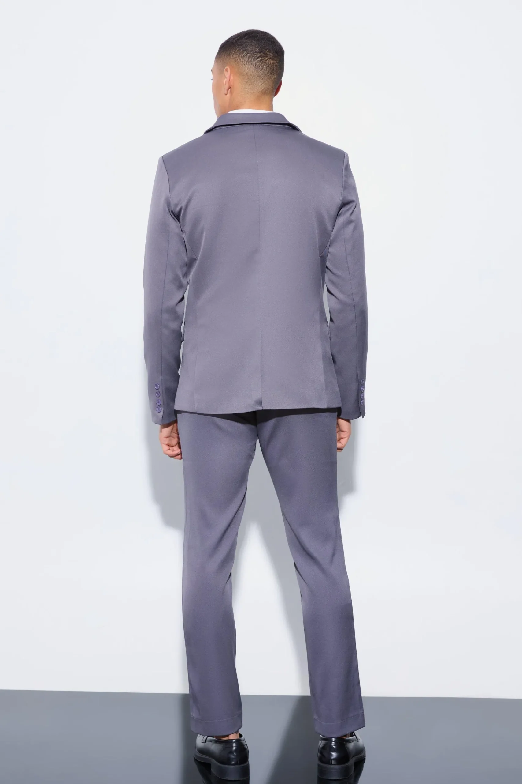 Slim Satin Suit | BoohooMAN UK