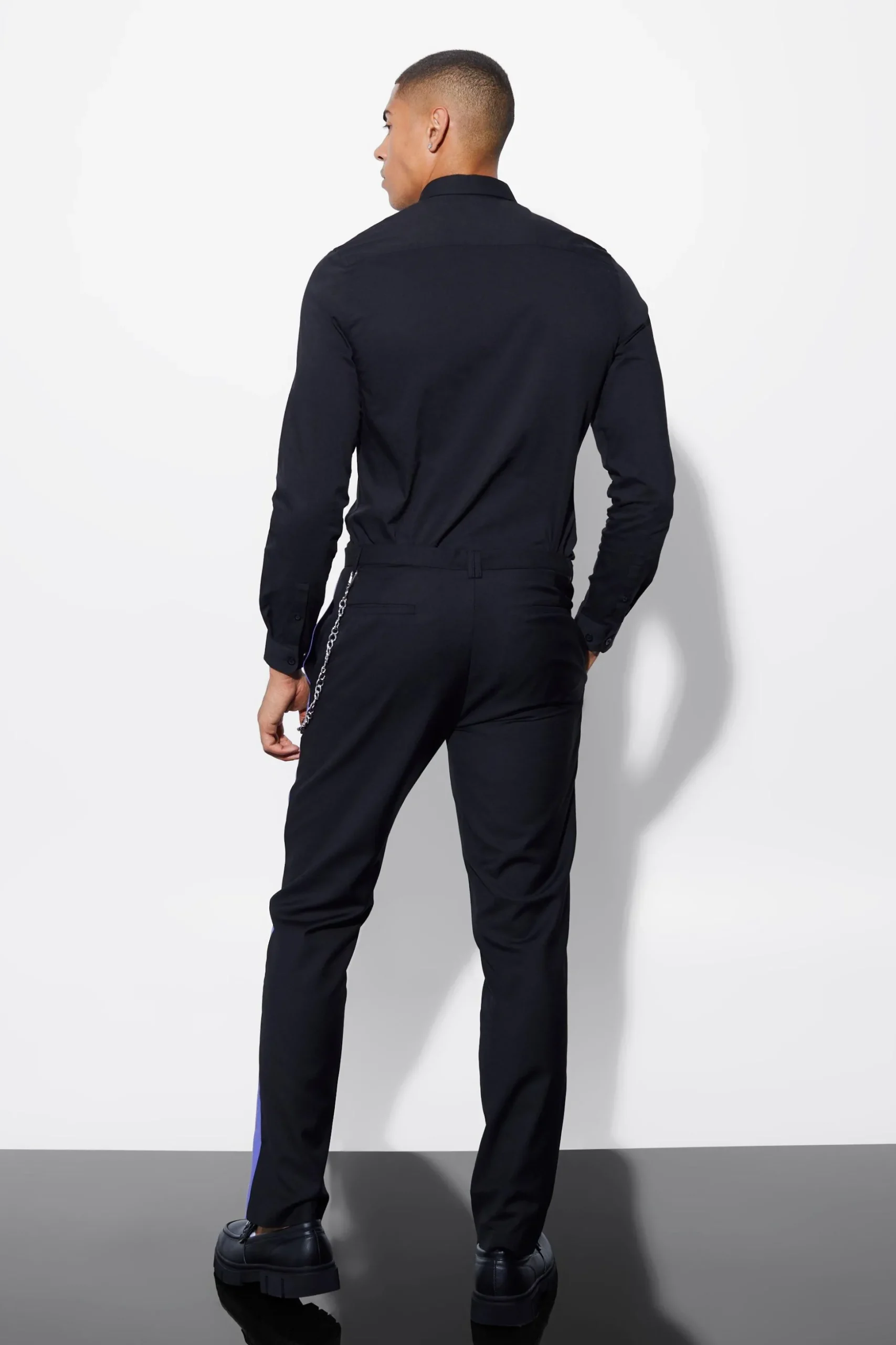 Slim Side Panel Suit Trousers | BoohooMAN UK