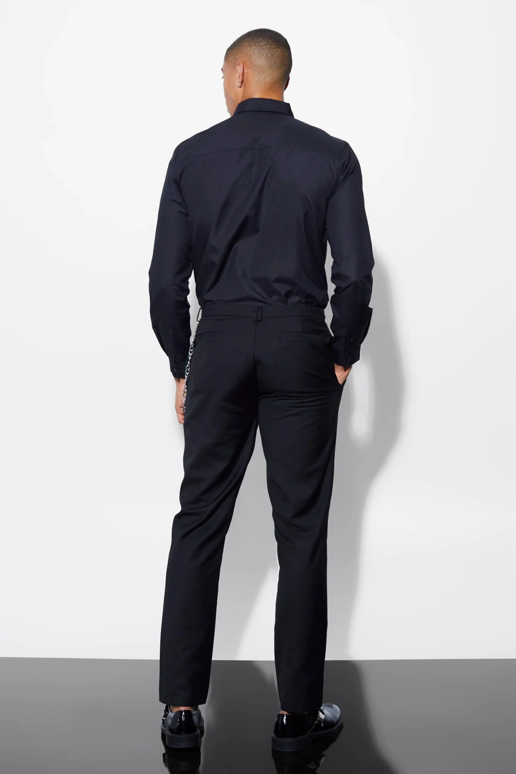 Slim Side Panel Suit Trousers | BoohooMAN UK