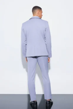 Slim Single Breasted Three Piece Suit | BoohooMAN UK