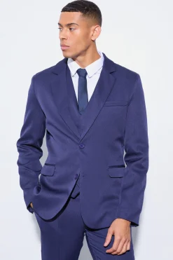 Slim Single Breasted Three Piece Suit | BoohooMAN UK