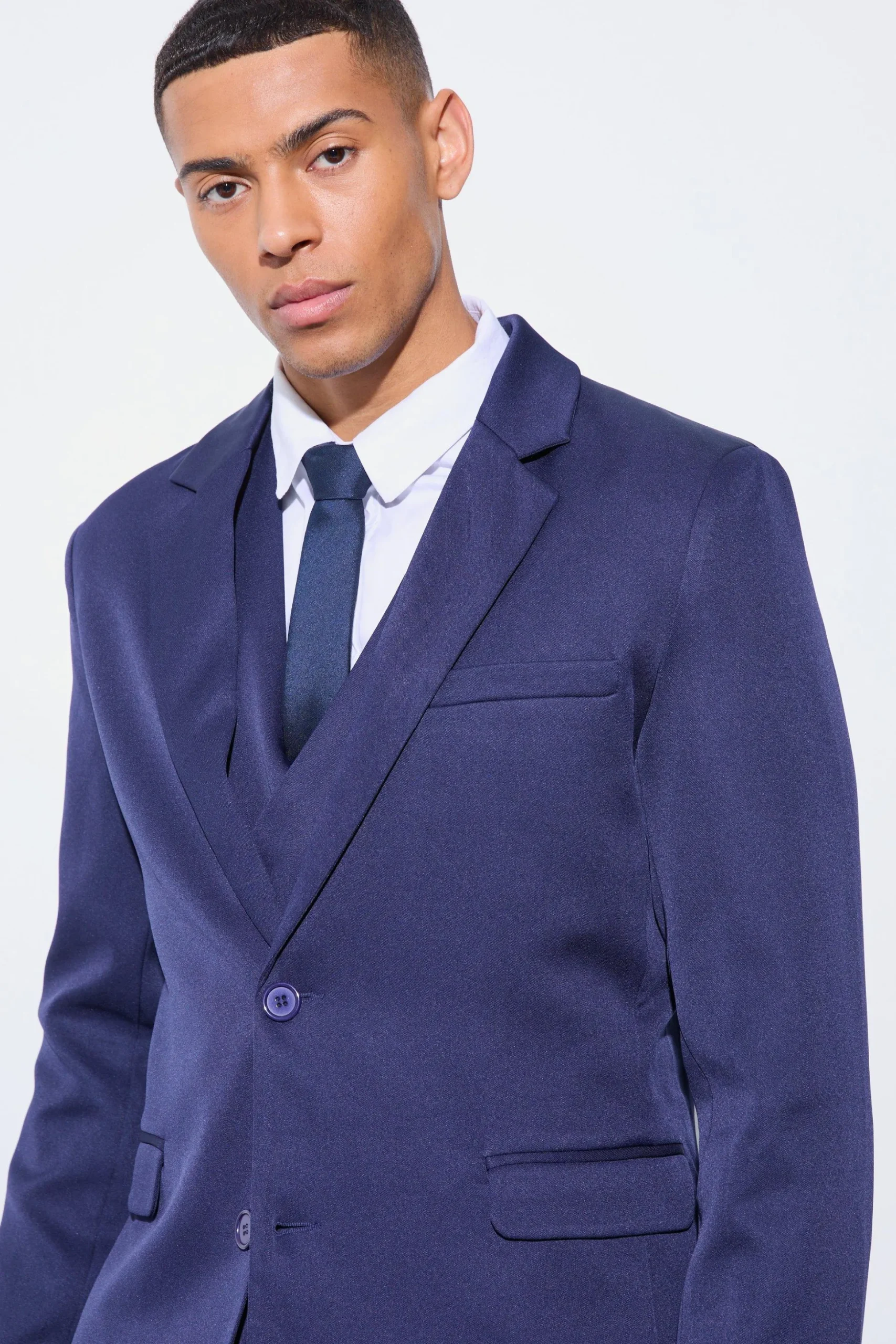 Slim Single Breasted Three Piece Suit | BoohooMAN UK