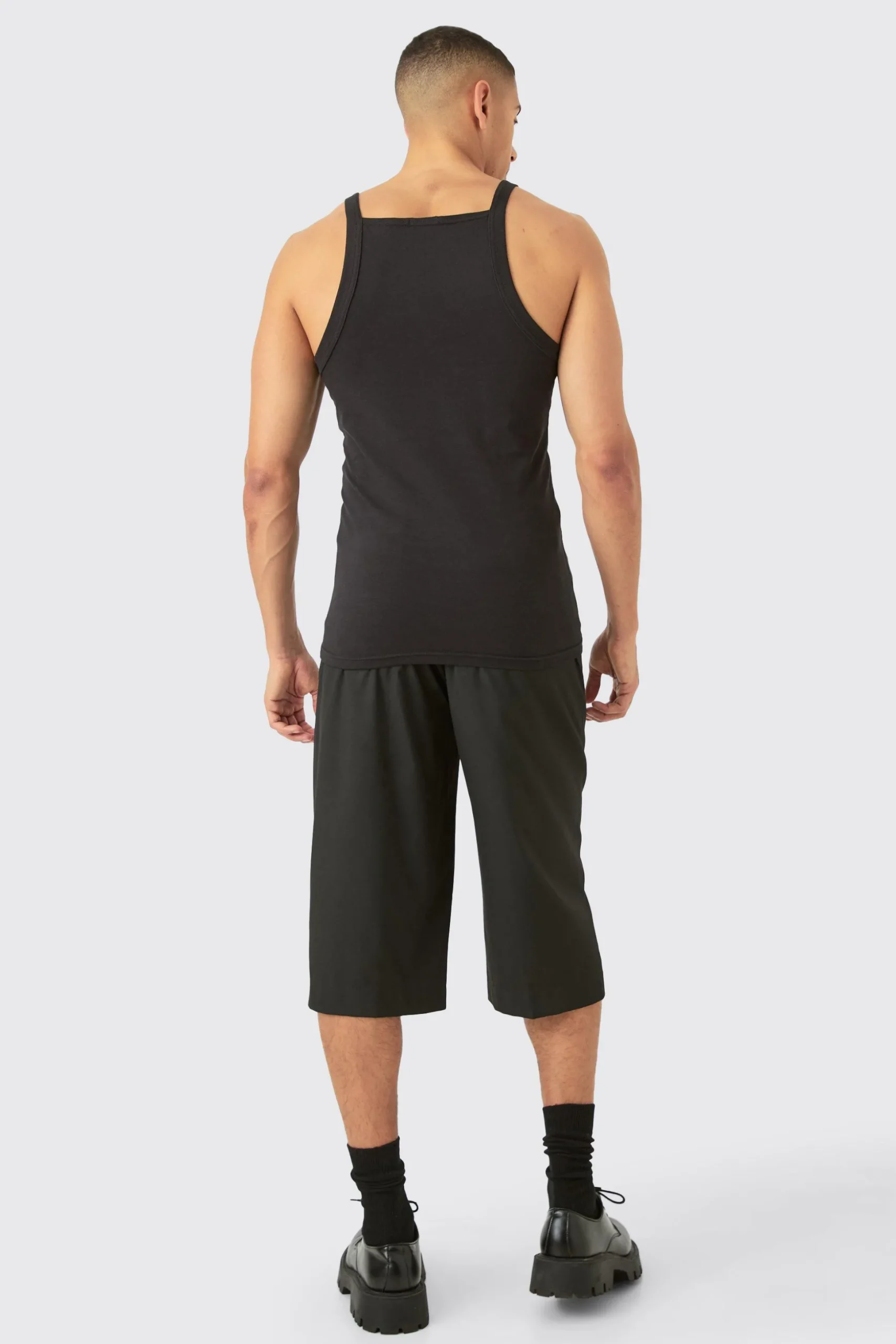Slim Straight Neck Vest | BoohooMAN UK