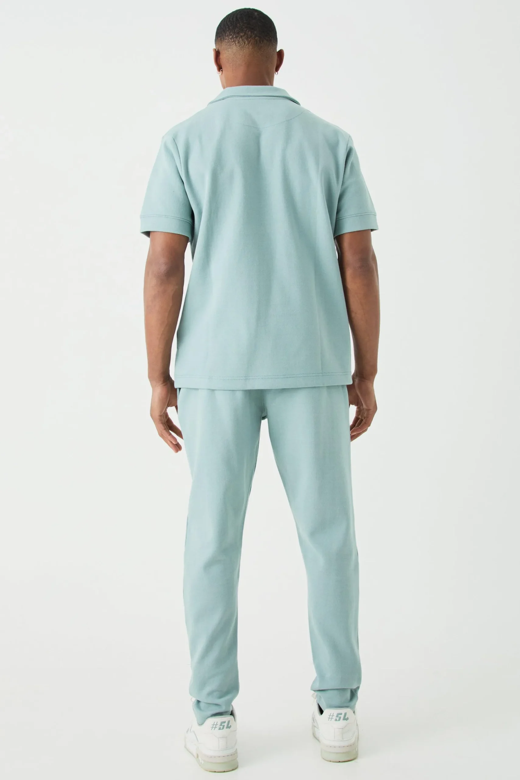 Slim Tapered Interlock Pintuck Jogger | BoohooMAN UK