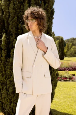Slim Textured Suit | BoohooMAN UK