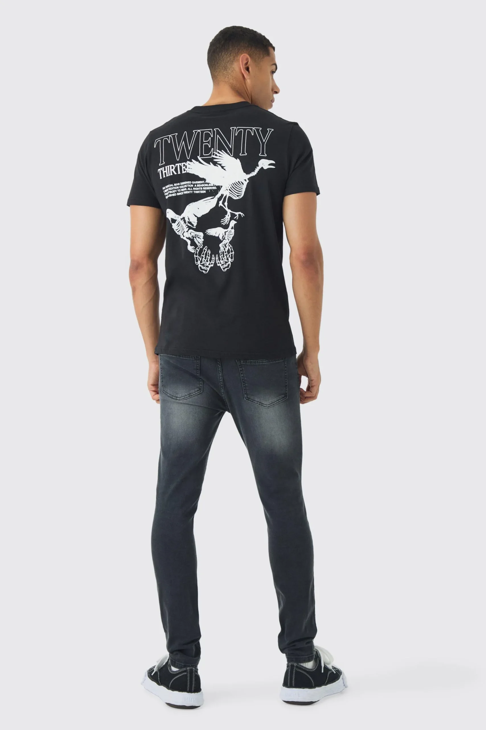 Slim Twenty Thirteen Print T-Shirt | BoohooMAN UK