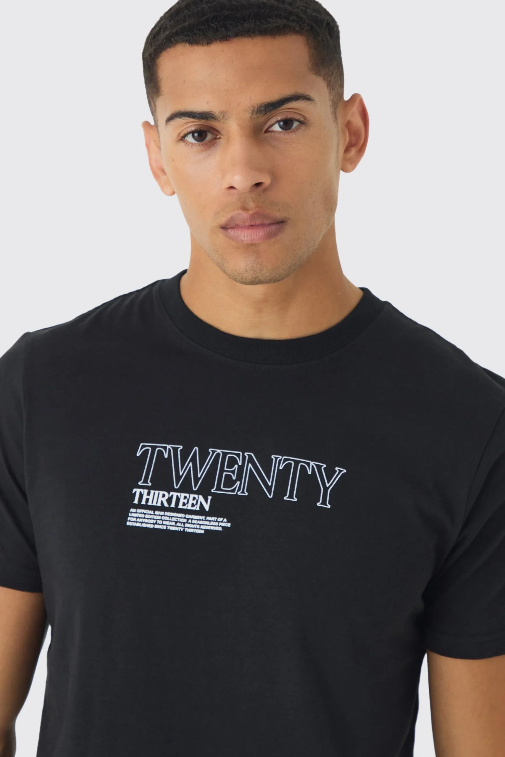 Slim Twenty Thirteen Print T-Shirt | BoohooMAN UK