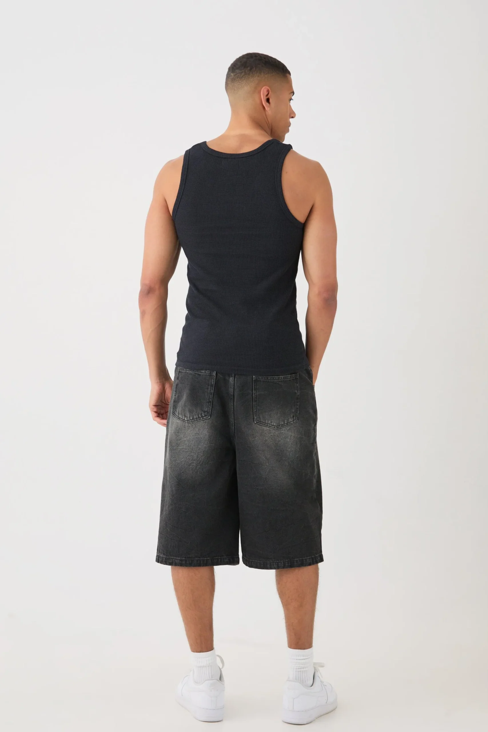 Slim Waffle Vest | BoohooMAN UK