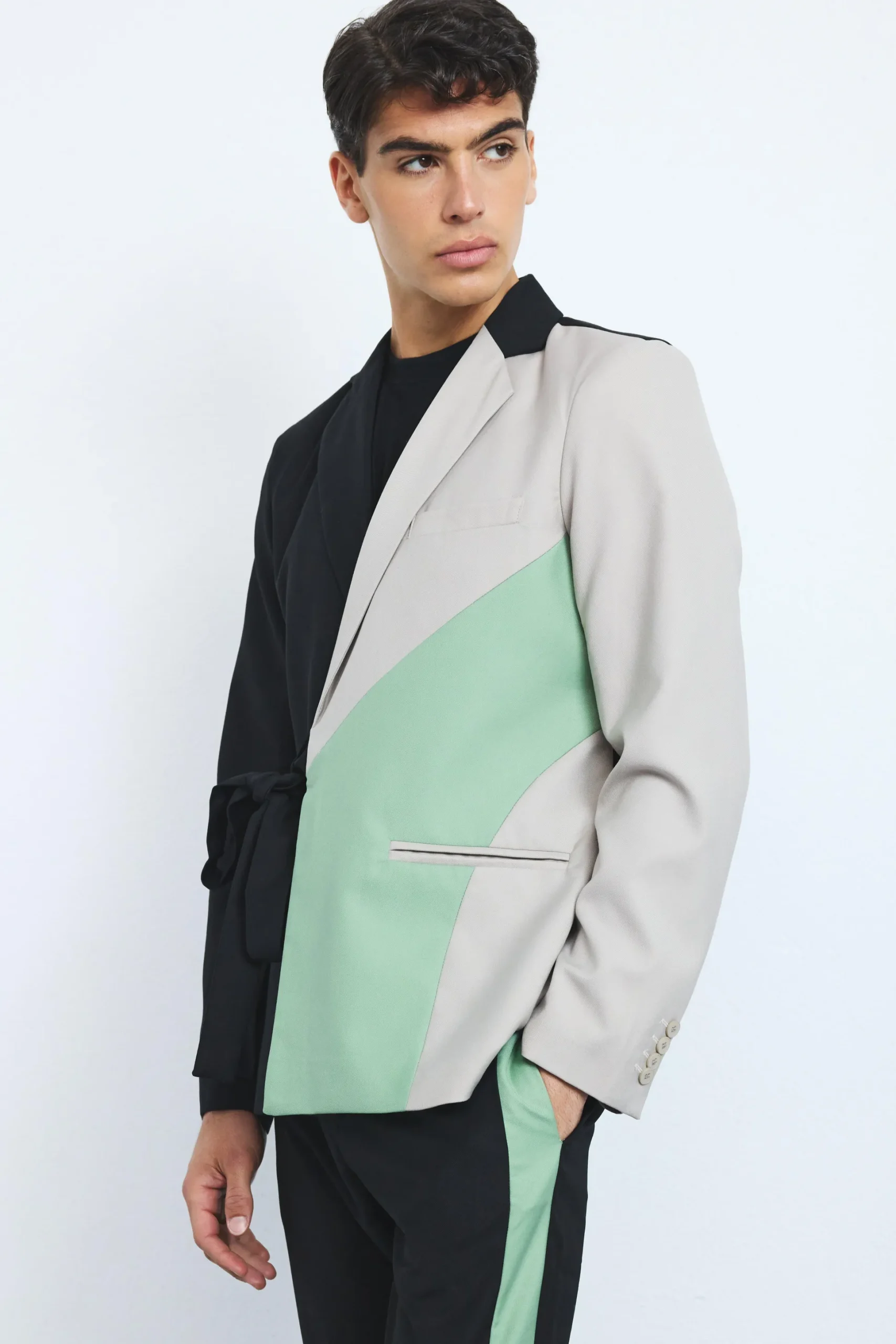 Slim Wrap Panel Suit | BoohooMAN UK