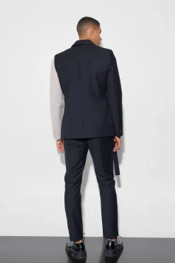 Slim Wrap Panel Suit | BoohooMAN UK