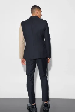 Slim Wrap Panel Suit | BoohooMAN UK