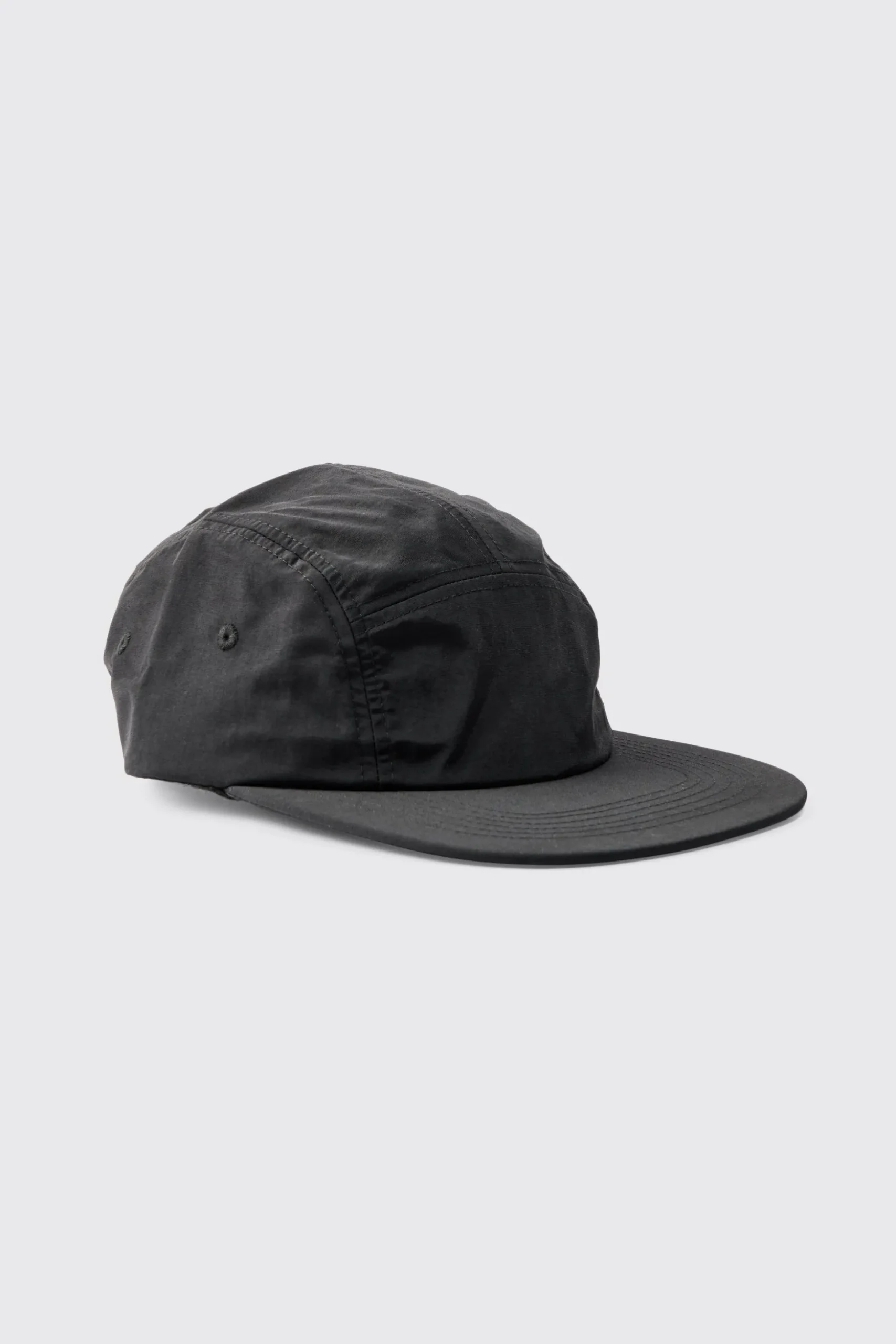 Soft Touch Woven Camper Hat In Black | BoohooMAN UK