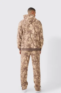 Split Hem Forest Camo Jogger | BoohooMAN UK