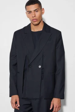 Split Hem Oversized Suit | BoohooMAN UK