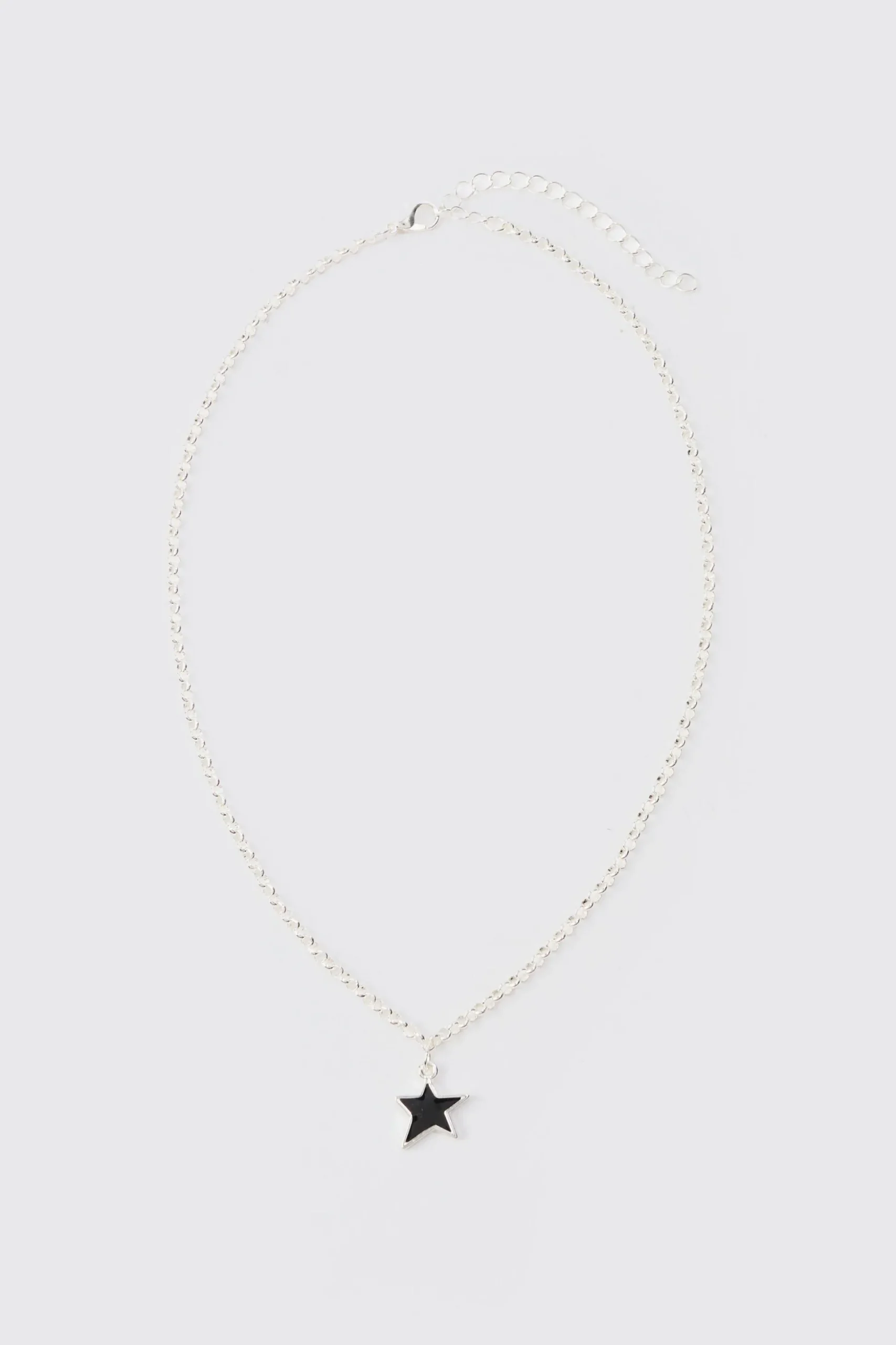 Star Pendant Chain Necklace | BoohooMAN UK