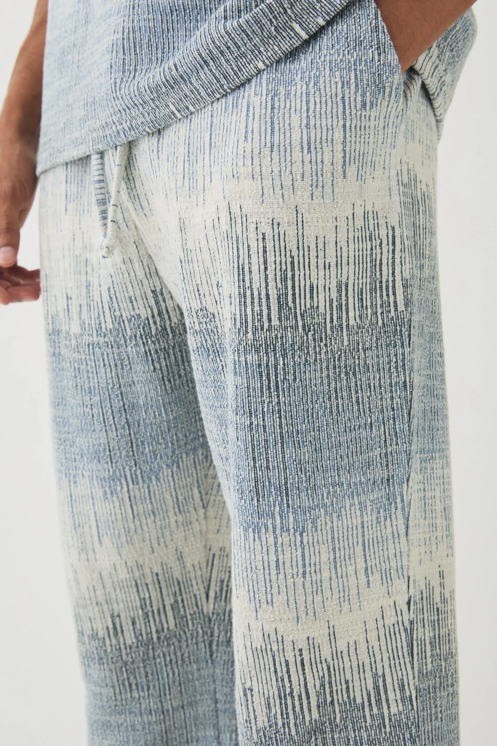 Straight Leg Jacquard Jogger | BoohooMAN UK