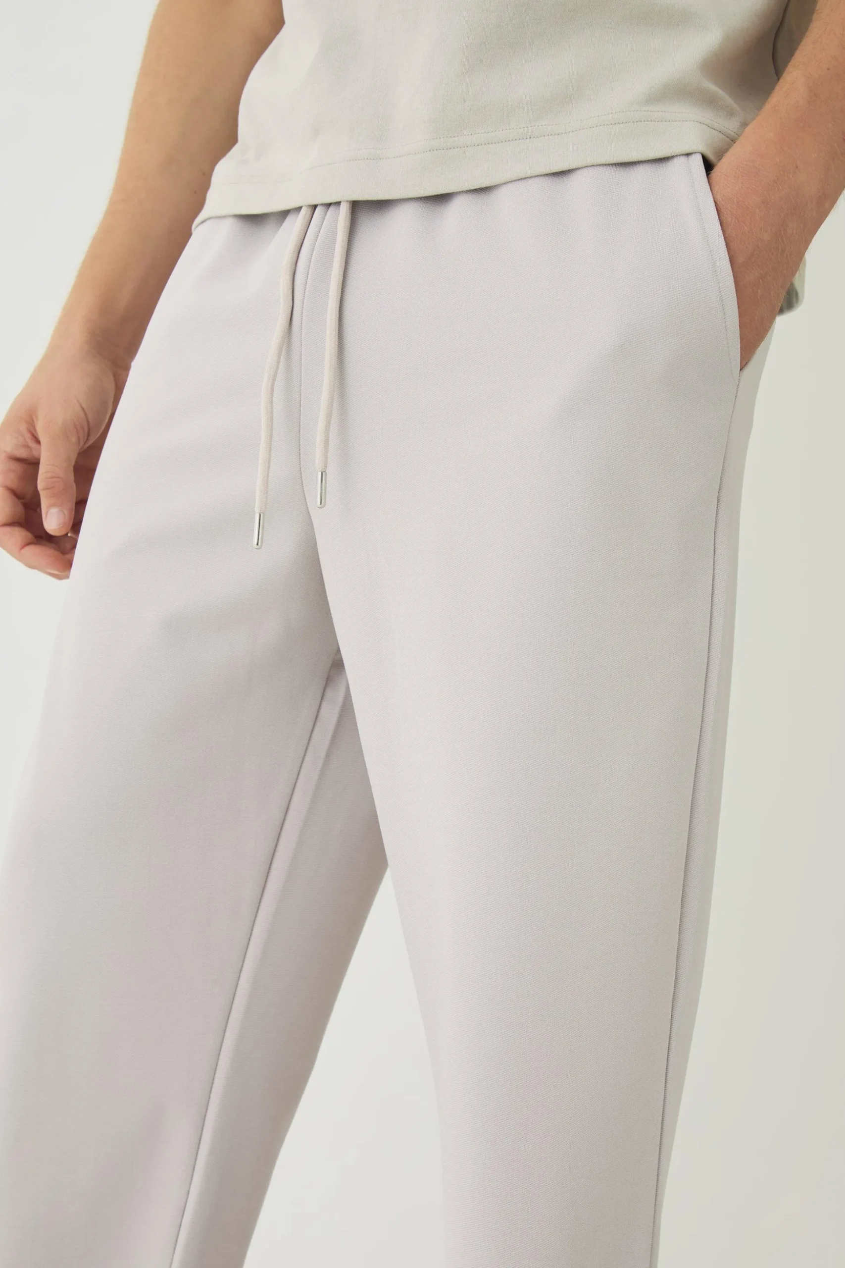Straight Leg Jersey Twill Jogger | BoohooMAN UK