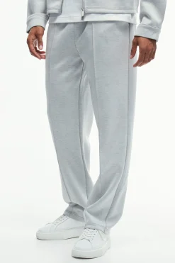 Straight Leg Pintuck Scuba Trouser | BoohooMAN UK