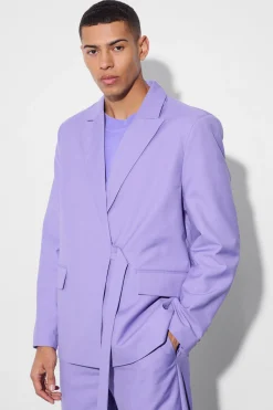 Strap Detail Oversized Blazer | BoohooMAN UK