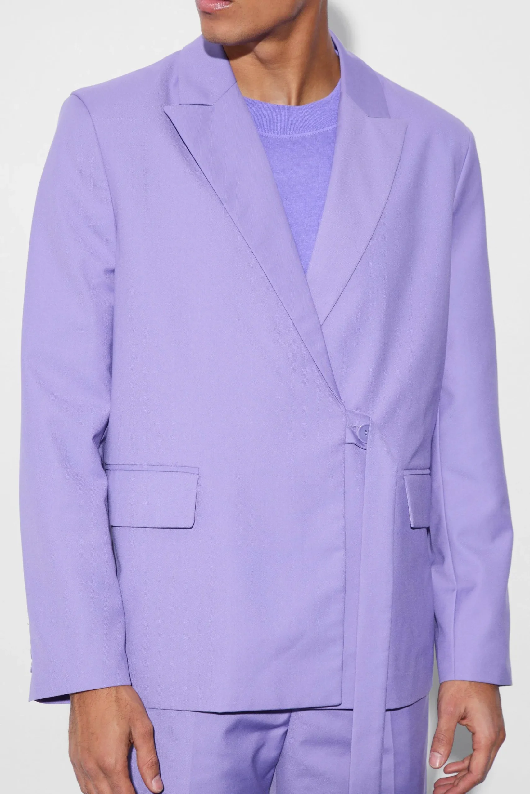 Strap Detail Oversized Blazer | BoohooMAN UK