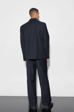 Strap Detail Oversized Suit | BoohooMAN UK