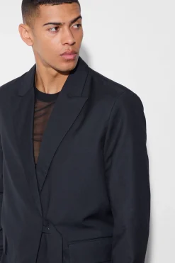 Strap Detail Oversized Suit | BoohooMAN UK
