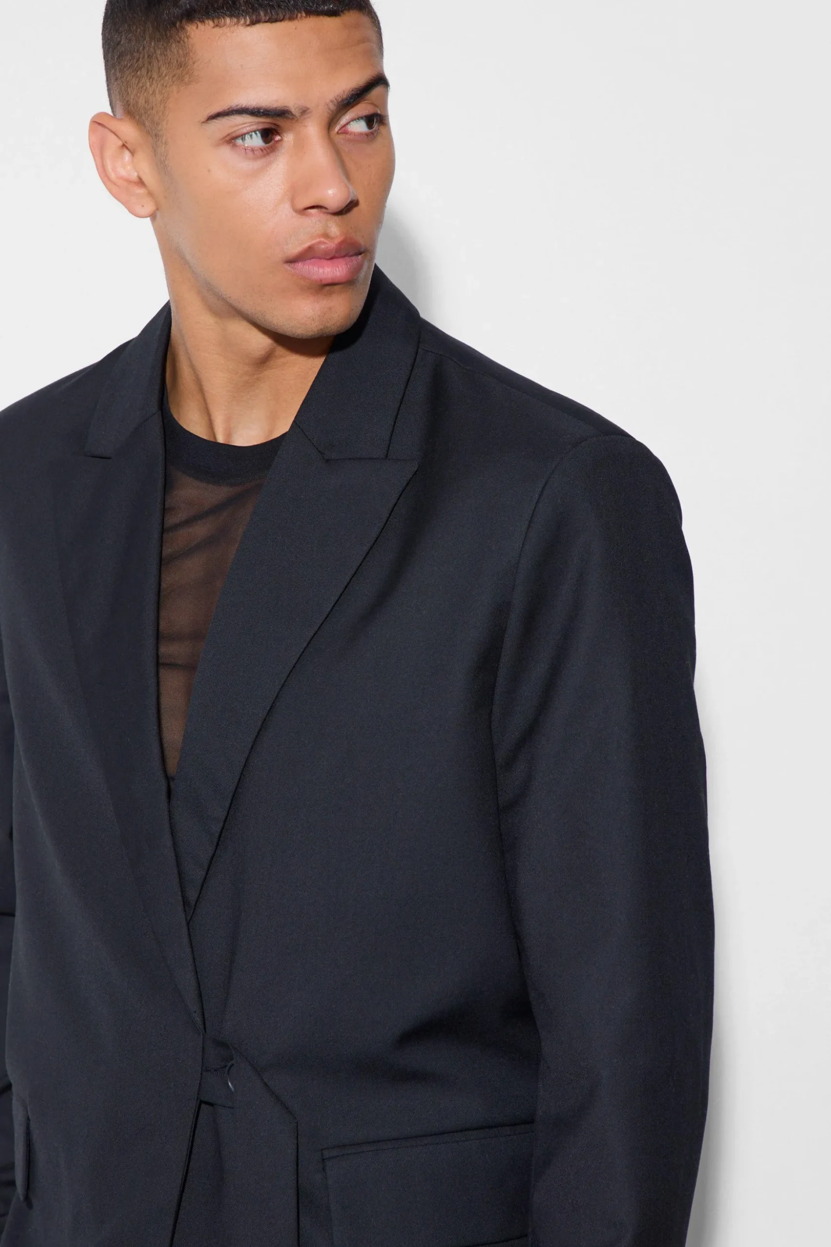 Strap Detail Oversized Suit | BoohooMAN UK