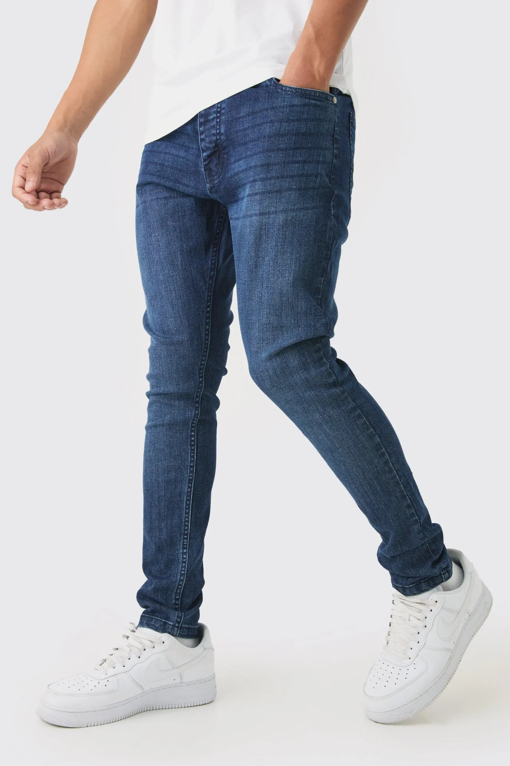 Super Skinny Fit Stretch Jeans | BoohooMAN UK