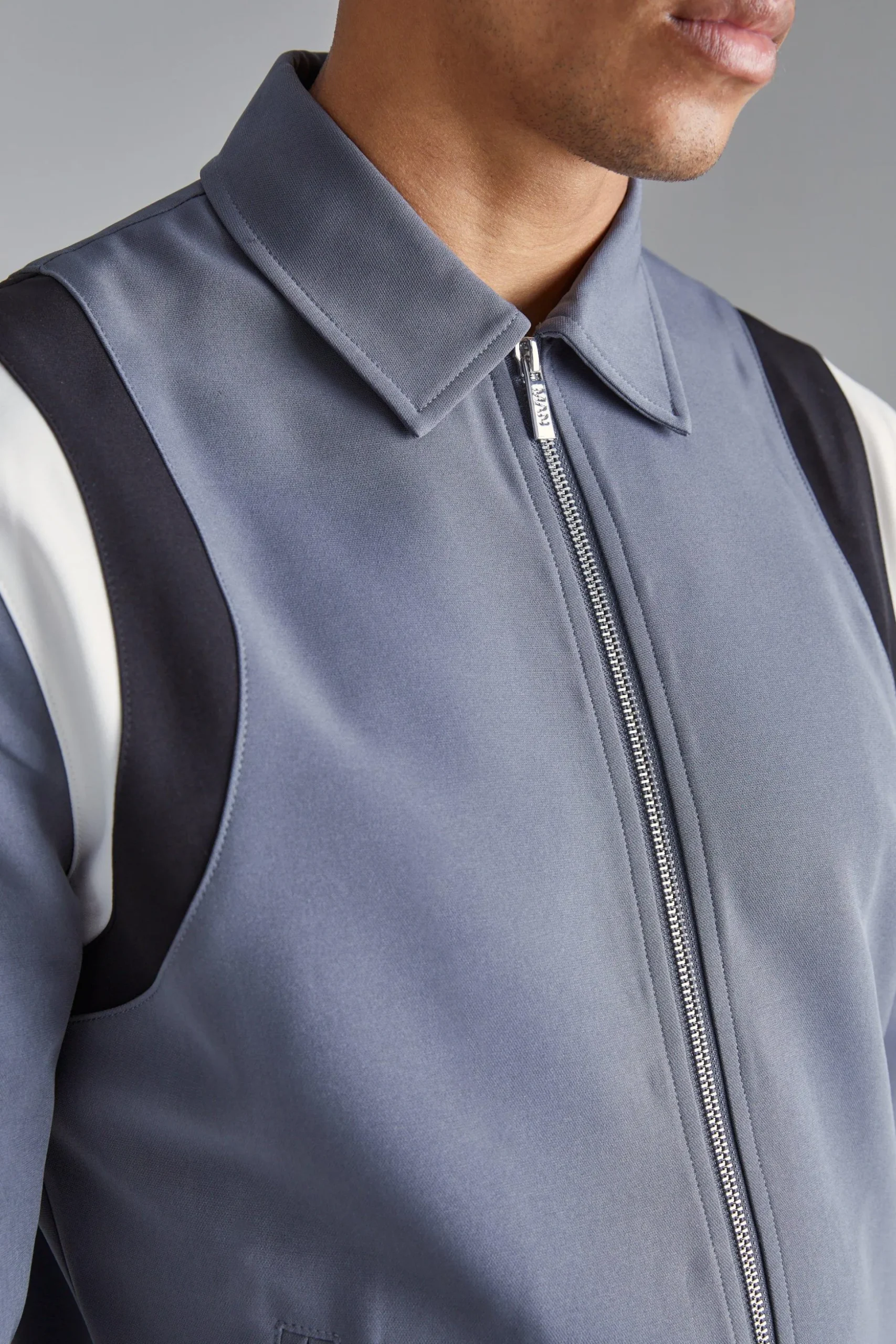 Tailored Collared Varsity Bomber Jacket | BoohooMAN UK